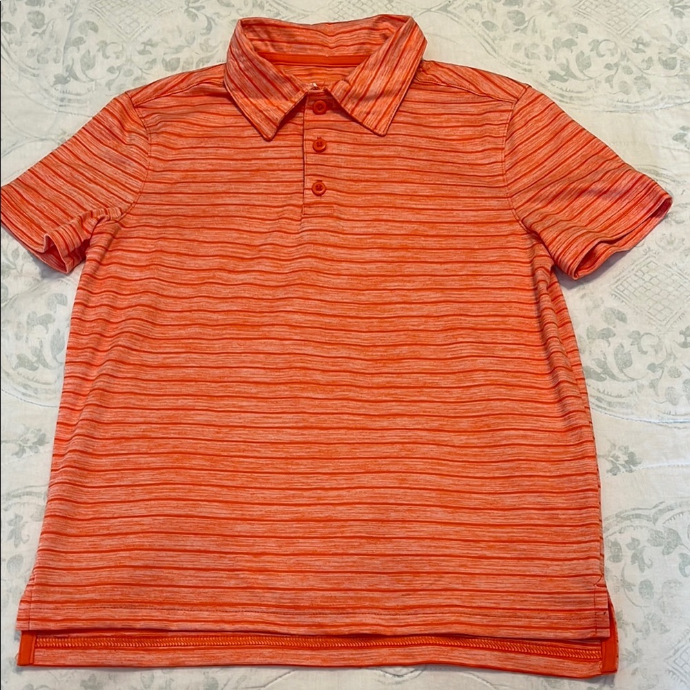 Striped Active Orange Polo Shirt